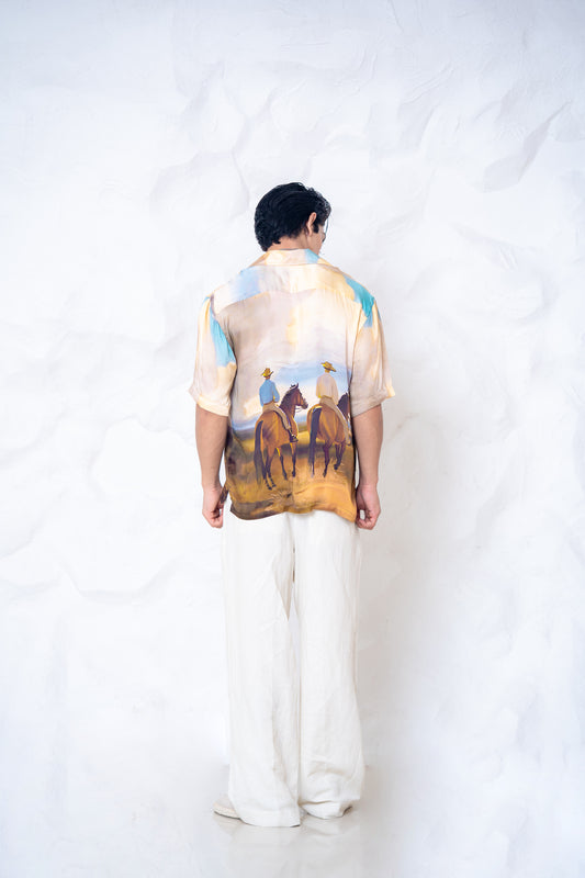 Golden Hour Silk Shirt